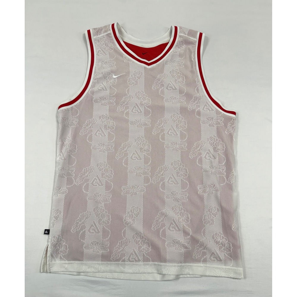 Nike White and Red Men’s Basketball Jersey